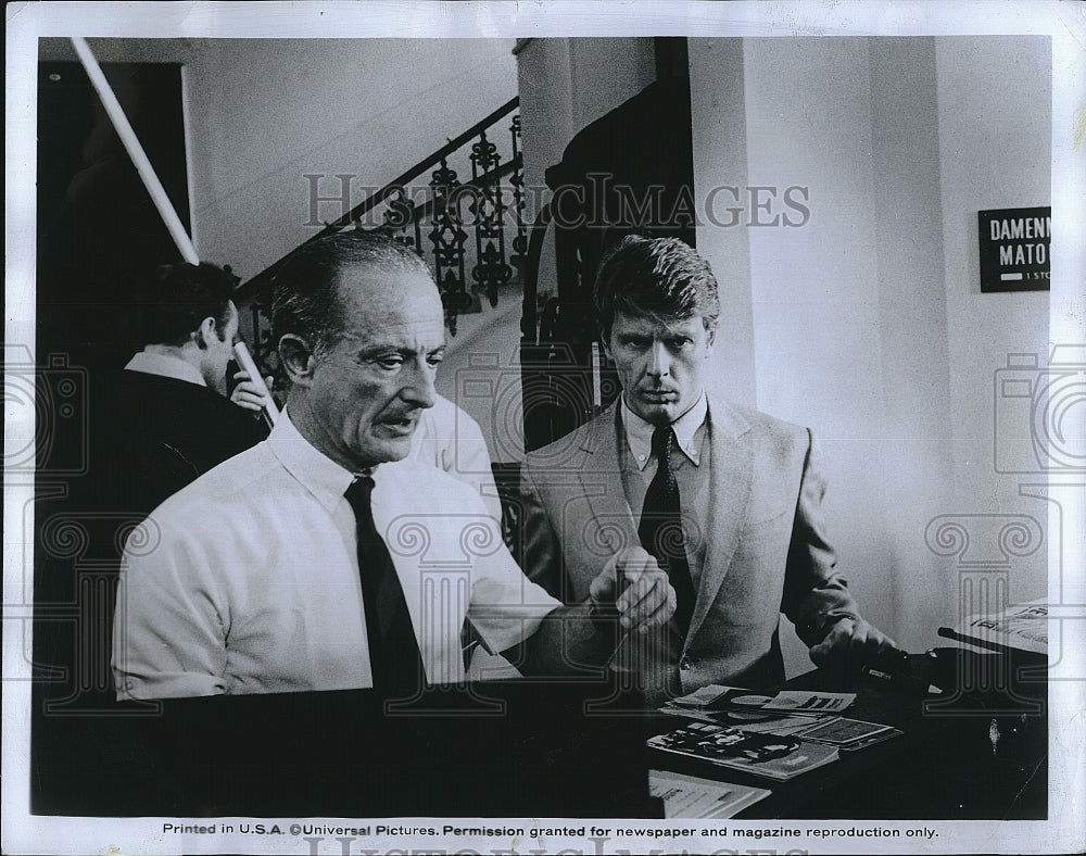 1973 Press Photo Fred Zinnemann Director of "The Jackal" Edward Fox- Historic Images