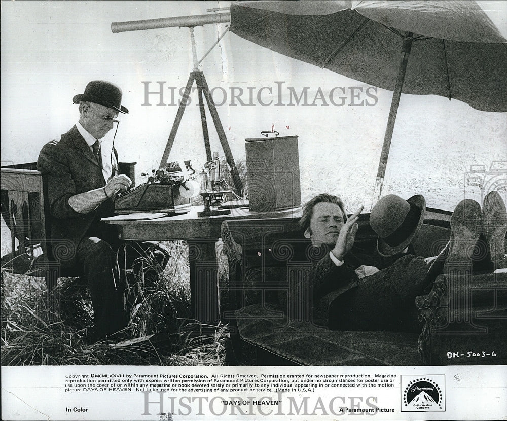 1979 Press Photo Sam Shepard and Bob Wilson in &quot;Days of Heaven&quot;- Historic Images