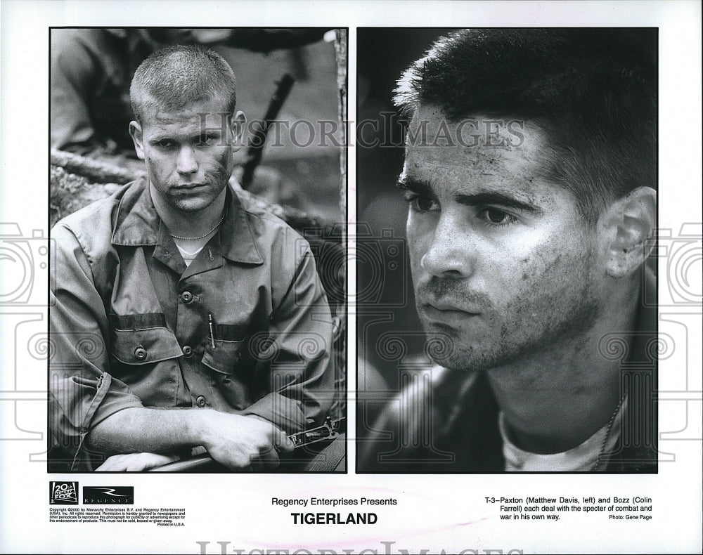 2000 Press Photo Matthew Davis American Actor Colin Farrell Tigerland War Movie- Historic Images