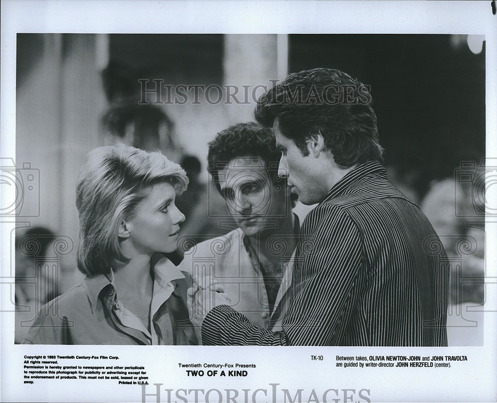 1983 Press Photo &quot;Two of a Kind&quot; Olivia Newton John &amp; John Travolta,J Herzfeld- Historic Images