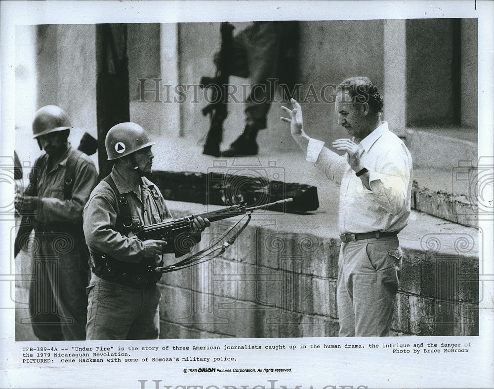 1983 Press Photo Gene Hackman in &quot;Under Fire&quot;- Historic Images