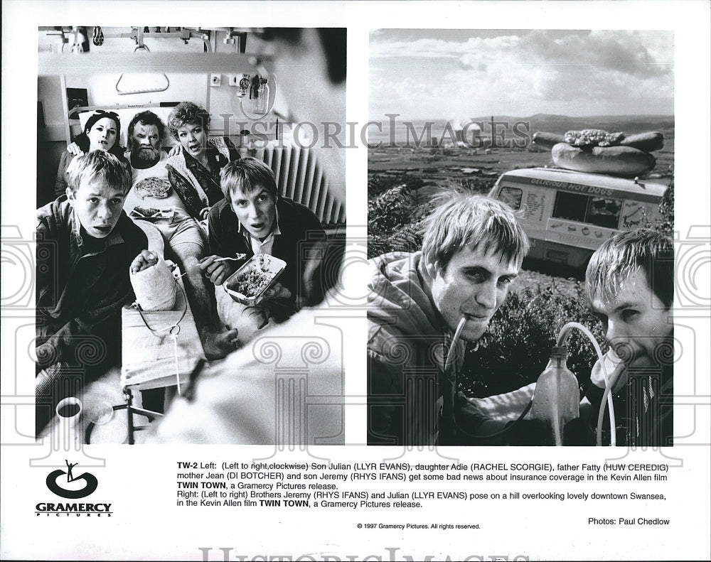 1997 Press Photo Llyr Evans, Rachel Scorgie, Huw Ceredig, Di Botcher, Rhys Ifans- Historic Images