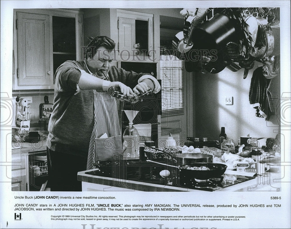 1989 Press Photo John Candy in &quot;Uncle Buck&quot;- Historic Images