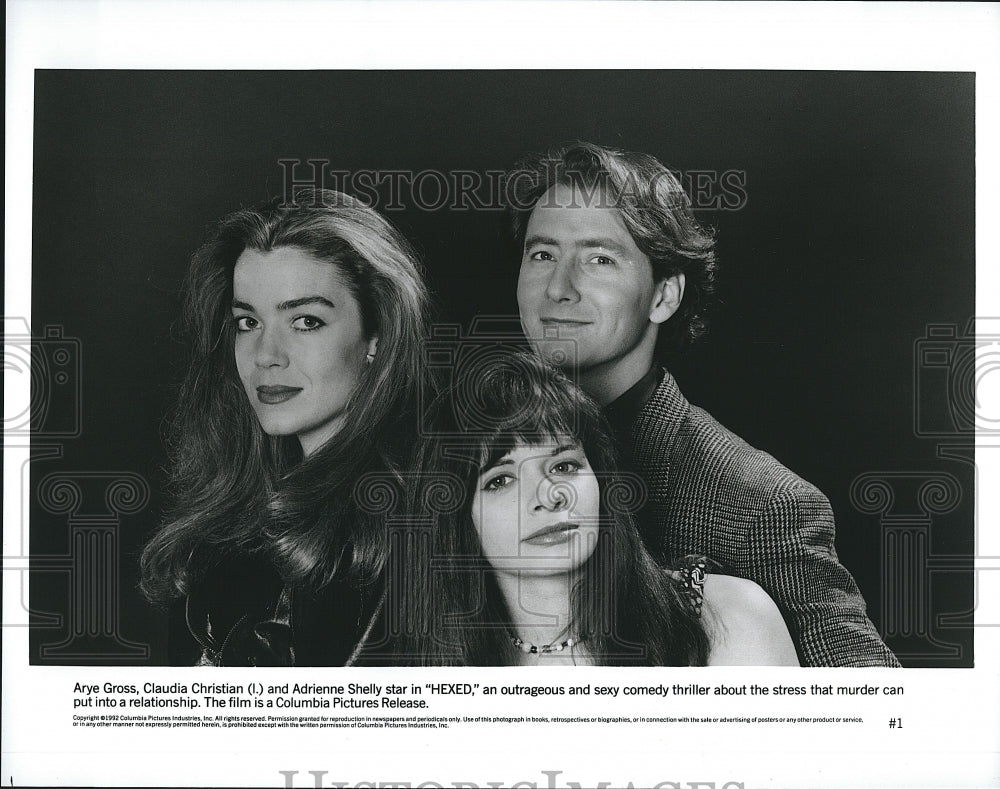 1992 Press Photo Actress Claudia Christian &amp; Adrienne Shelly of &quot;Hexed&quot;- Historic Images