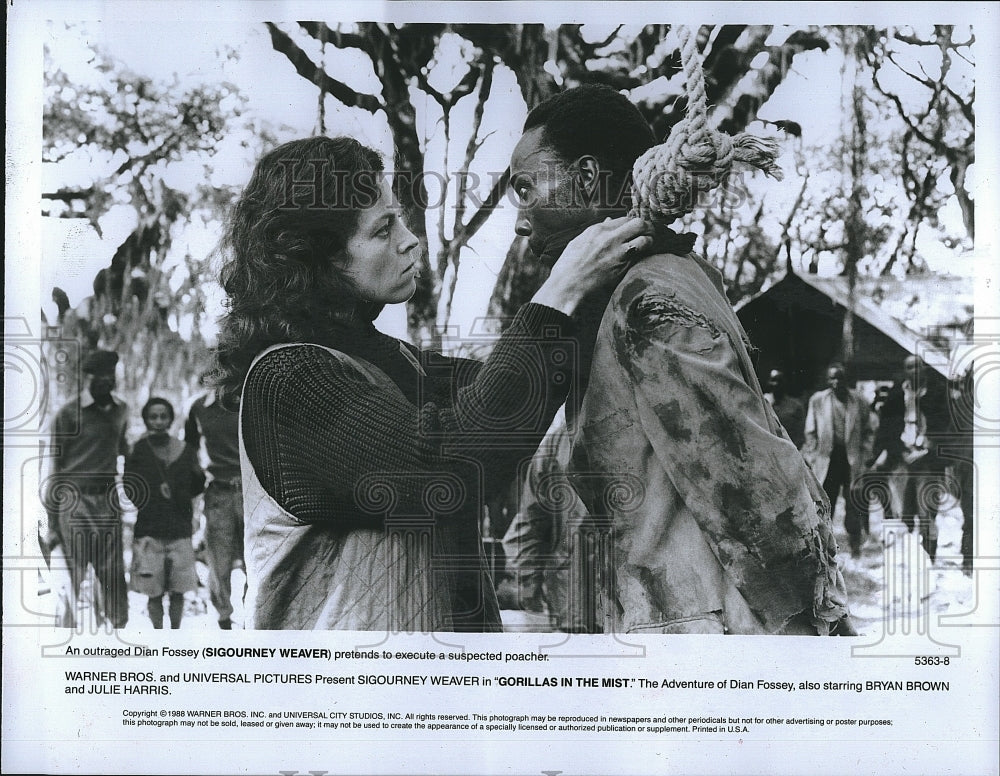 1988 Press Photo Sigourney Weaver Actress Gorillas In The Mist Drama Movie Film- Historic Images