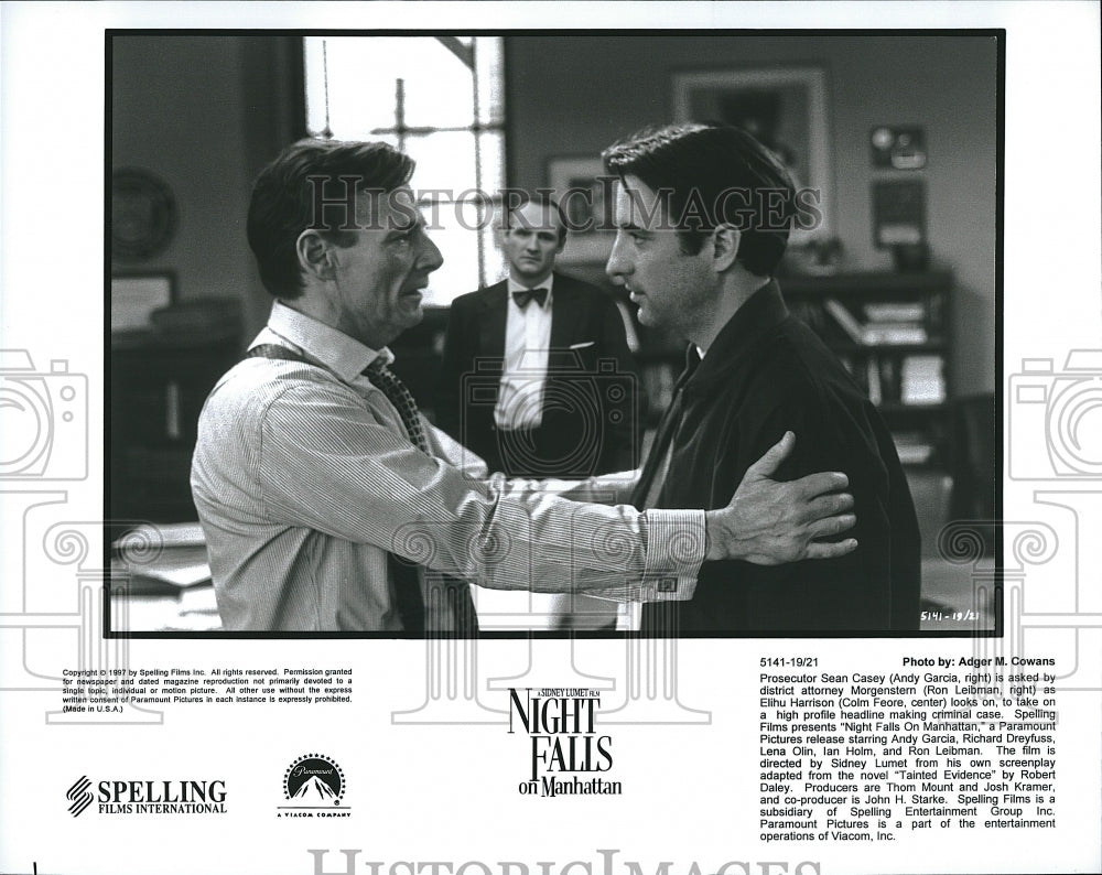 1997 Press Photo Andy Garcia Actor Colm Feore Night Falls On Manhattan Movie- Historic Images