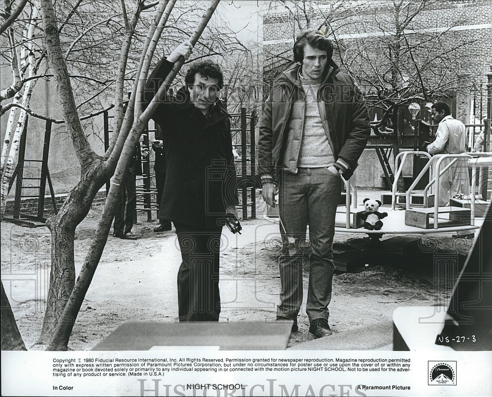 1980 Press Photo Leonard Mann Joseph R. Sicari Night School- Historic Images