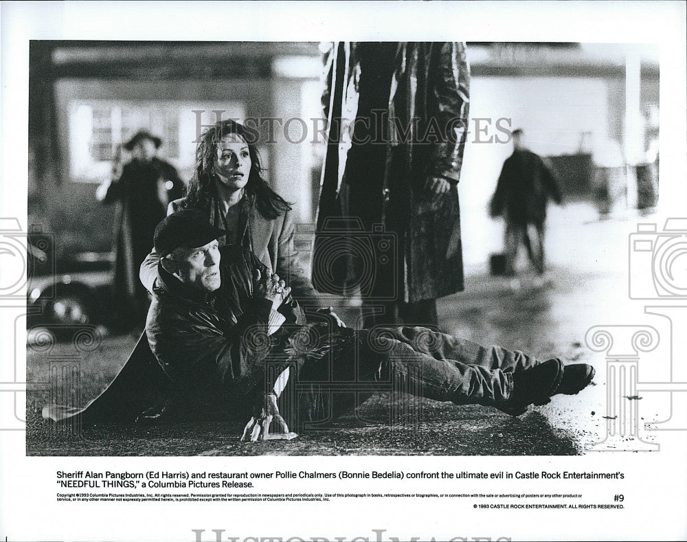 1993 Press Photo Ed Harris &amp; Bonnie Bedelia Star In &quot;Needful Things&quot;- Historic Images