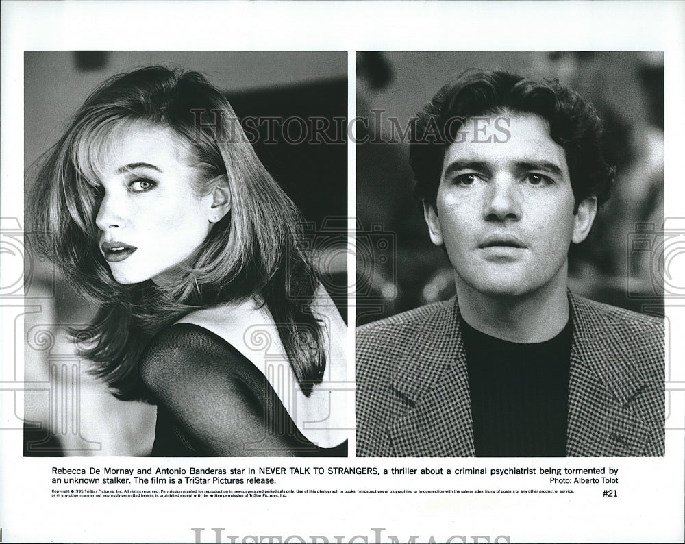 1995 Press Photo  Actress Rebecca De Mornay in &quot;&quot;Never Talk to Strangers&quot;- Historic Images