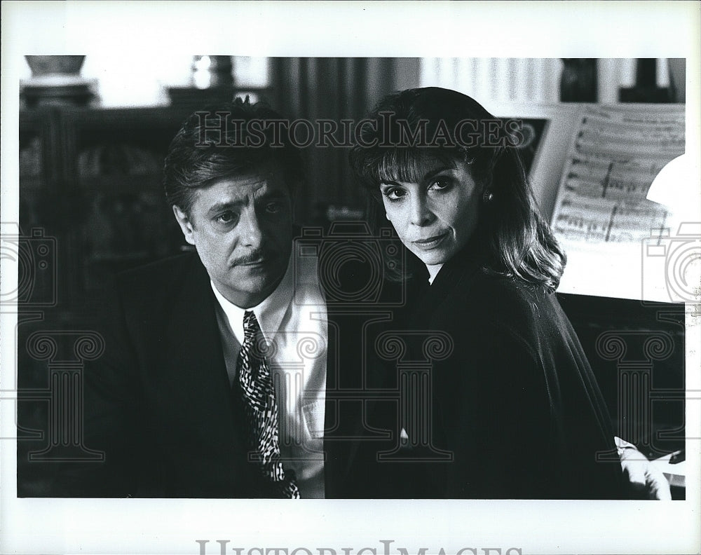 1989 Press Photo Actor Giancarlo Giantini &amp; Talia Shire- Historic Images