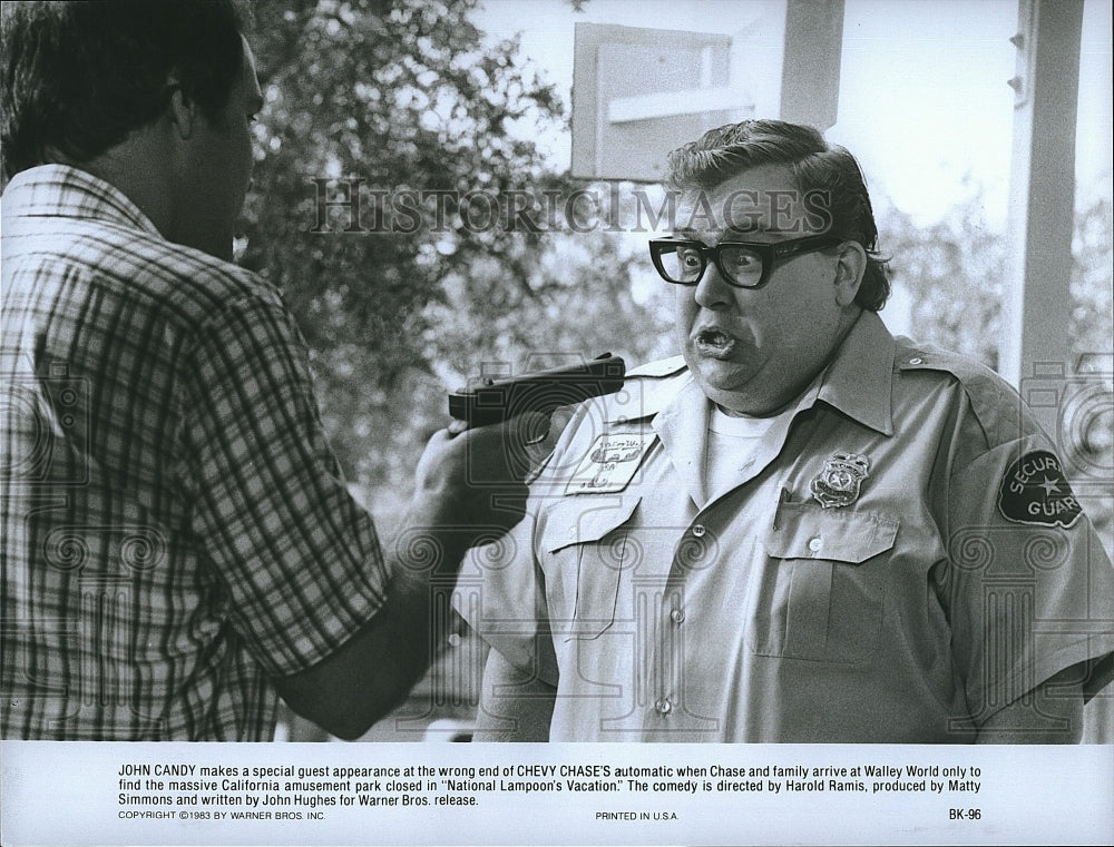 1983 Press Photo &quot;National Lampoon&#39;s Vacation&quot; Chevy Chase &amp; John Candy- Historic Images