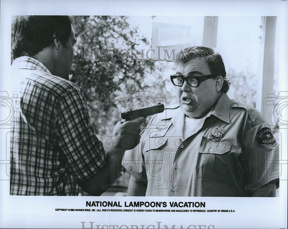 1983 Press Photo  &quot;National Lampoon&#39;s Vacation&quot; Chevy Chase &amp; John Candy- Historic Images