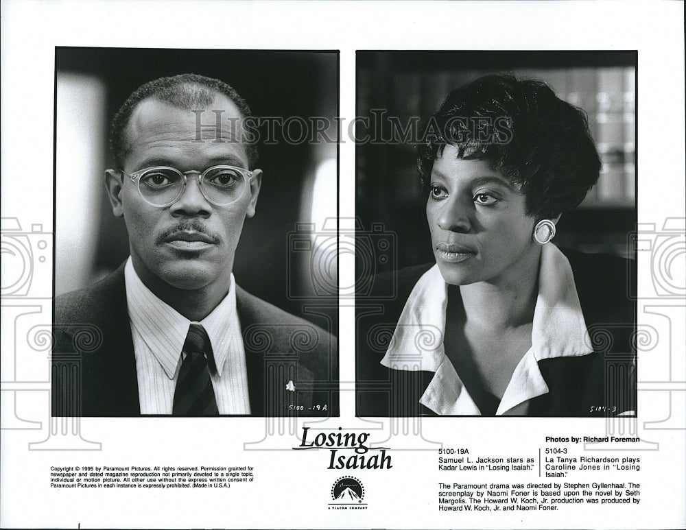 1995 Press Photo &quot;Losing Isaiah&quot; Samuel L. Jackson,La Tanya Richardson- Historic Images