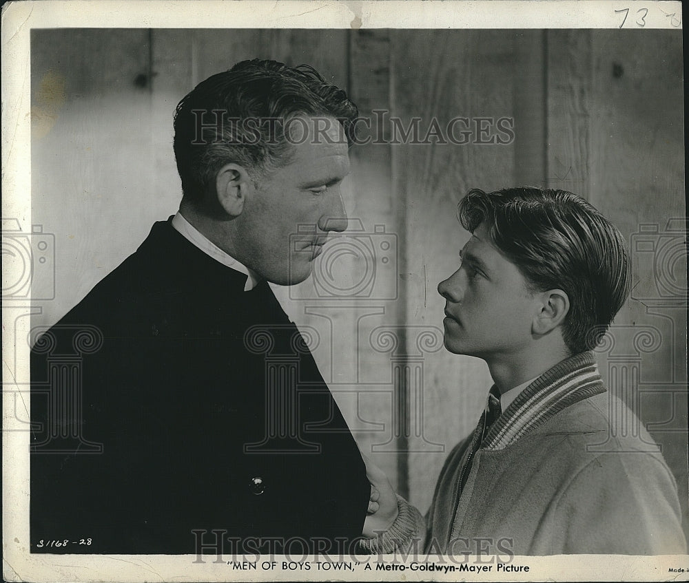 1941 Press Photo Mickey Rooney Stars In &quot;Men Of Boys Town&quot;- Historic Images