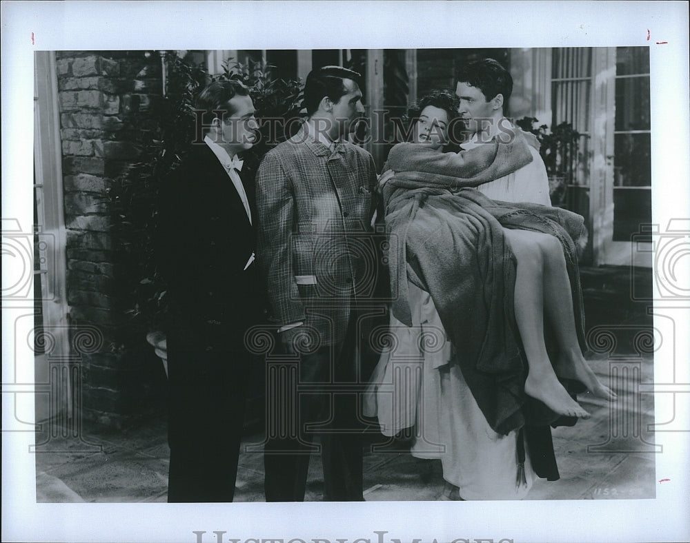 Press Photo Carey Grant Katharine Hepburn James Stewart Philadelphia Story Movie- Historic Images