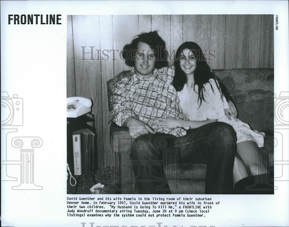 Press Photo David Guenther and Pamela Frontline My Husband is Going to Kill me- Historic Images