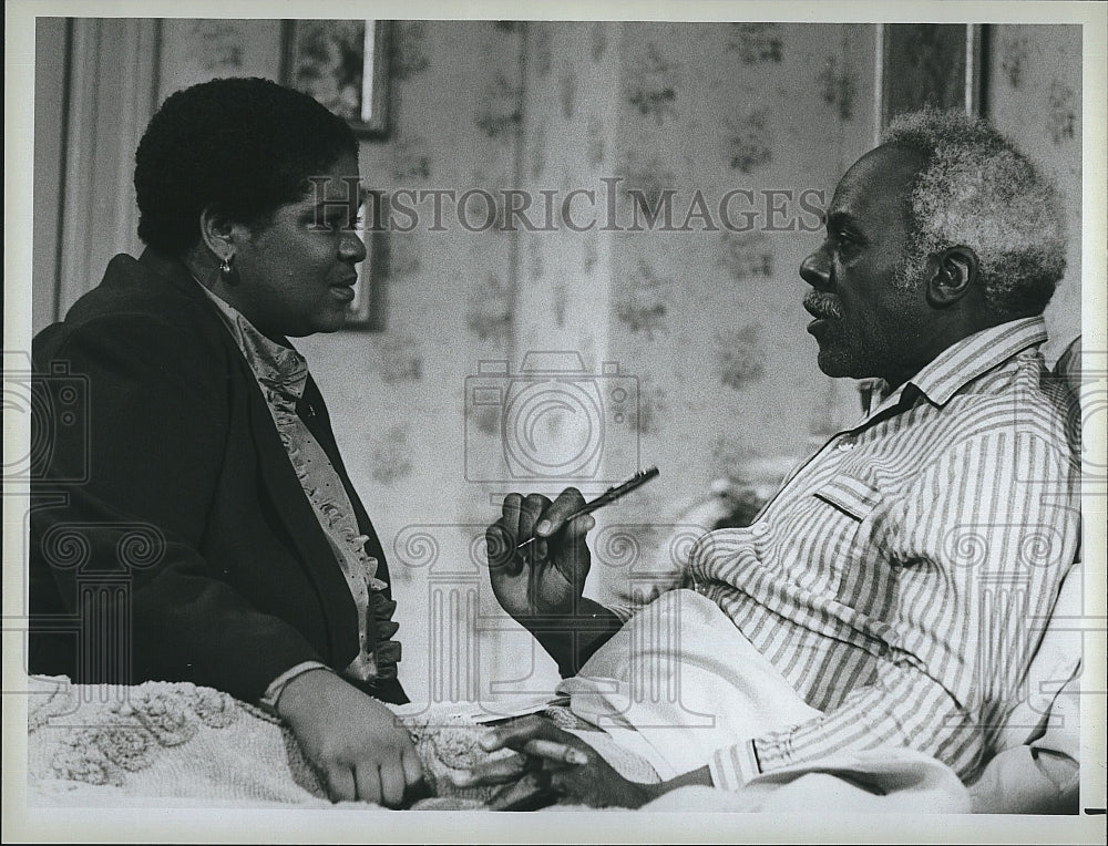 1983 Press Photo Nell Carter Actress Hank Rolike Actor Gimme A Break TV Show- Historic Images