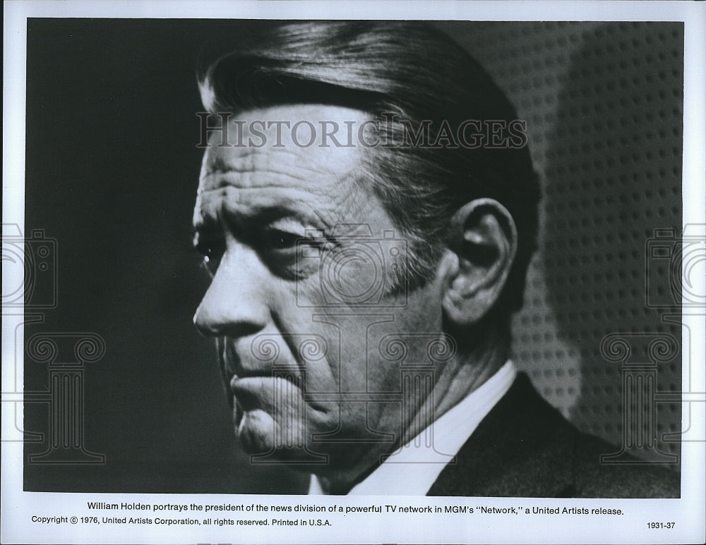 1976 Press Photo &quot;Network&quot; starring William Holden- Historic Images