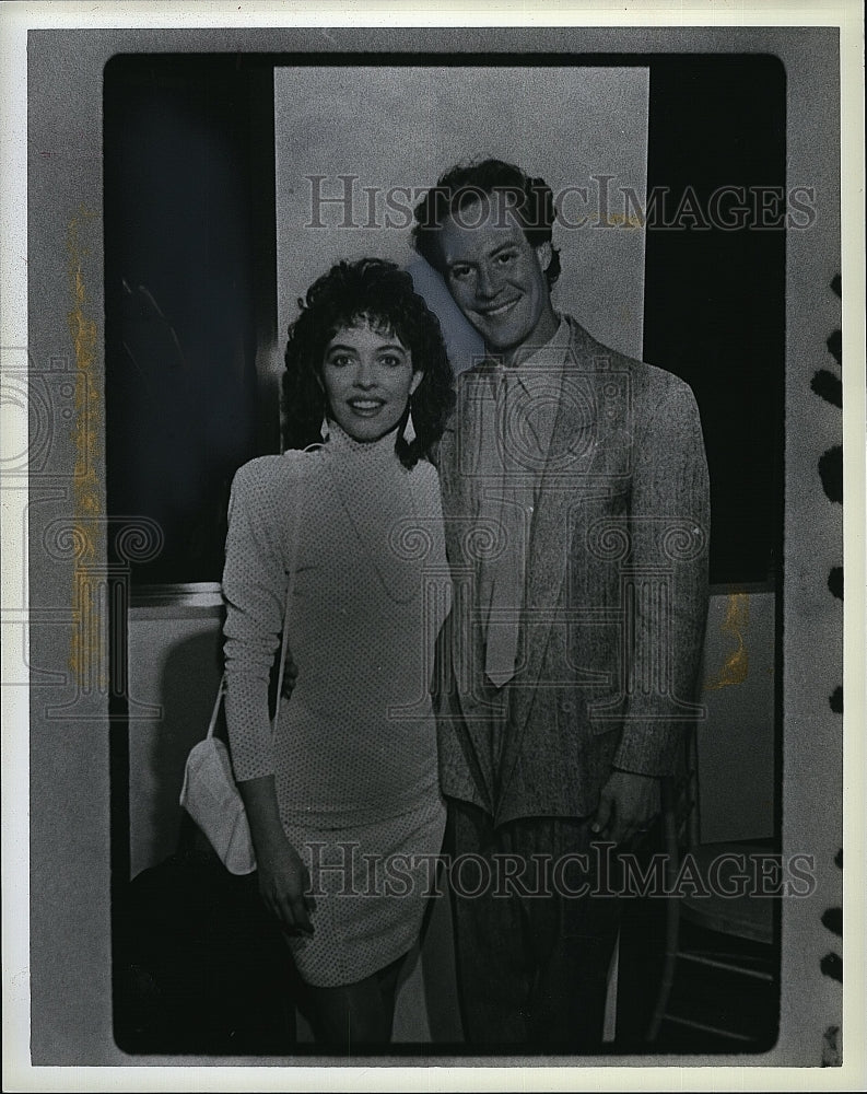 1987 Press Photo Chris Lemmon Actor Mary Page Keller Duet Sitcom TV Show- Historic Images