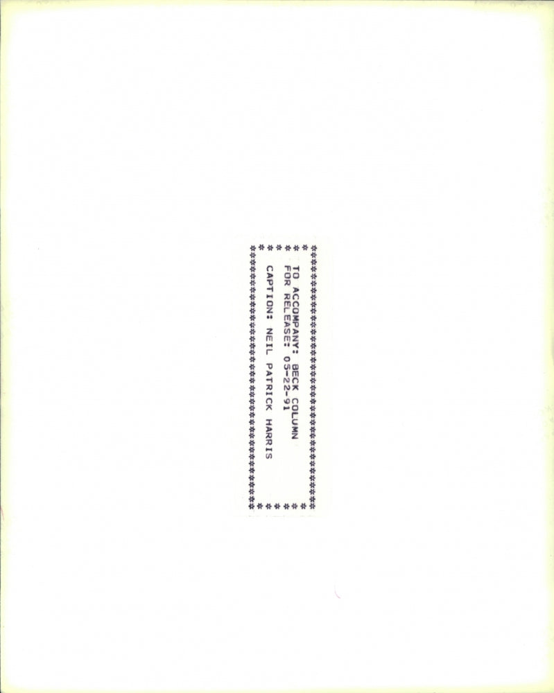 1991 Press Photo Neil Patrick Harris American Actor Doogie Howser MD TV Show