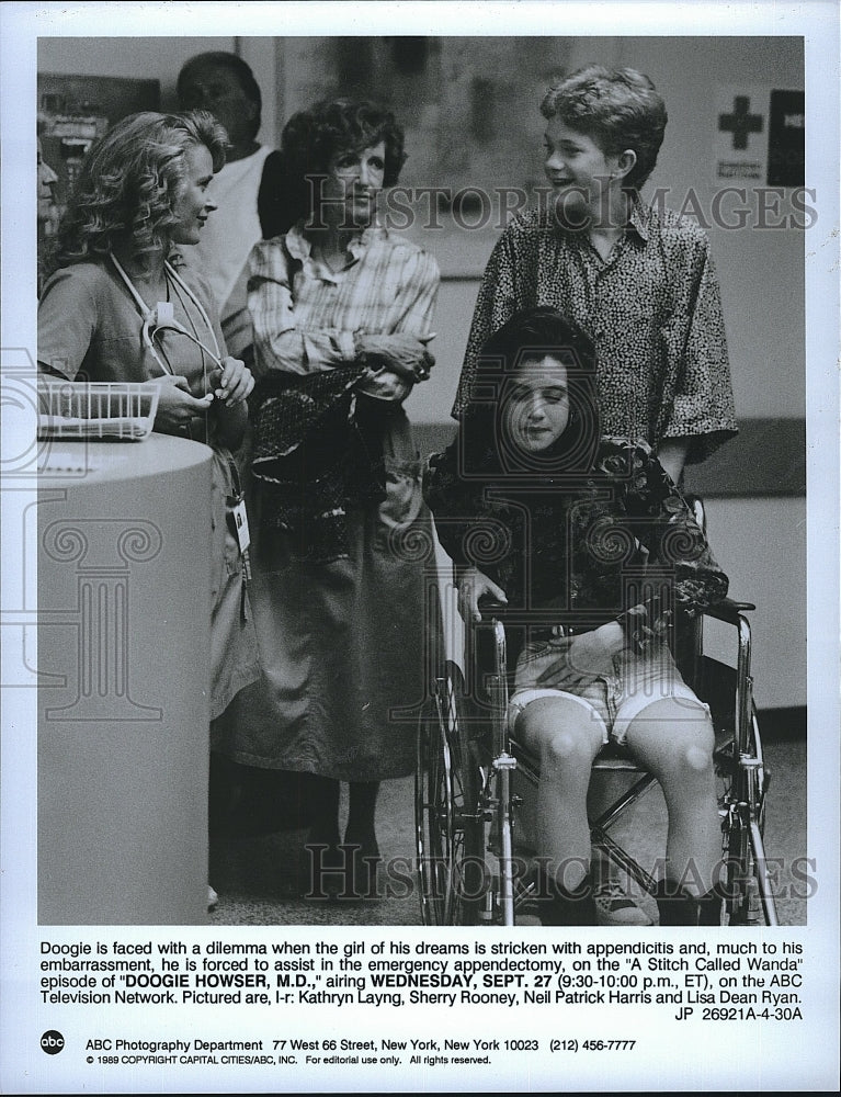 1989 Press Photo Neil Patrick Harris, star of TV series &#39;Doogie Howser, M.D.&quot;- Historic Images