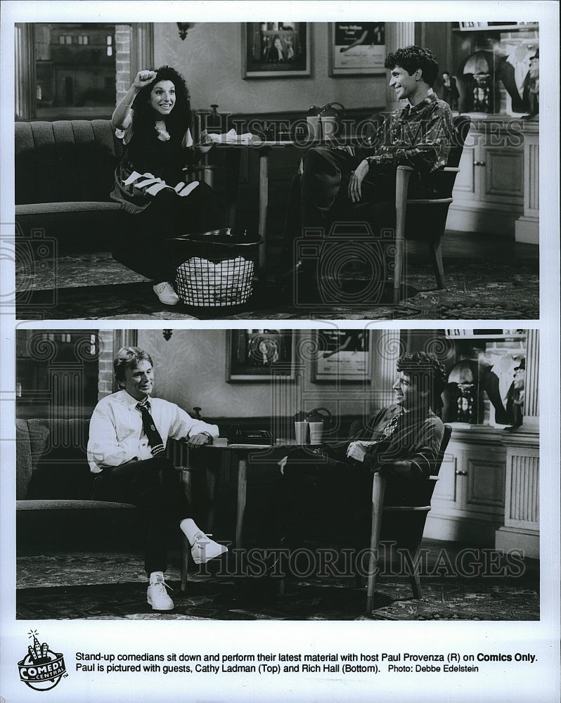 Press Photo Paul Provenza Cathy Ladman Rich Hall Comedian Comics Only TV Show- Historic Images