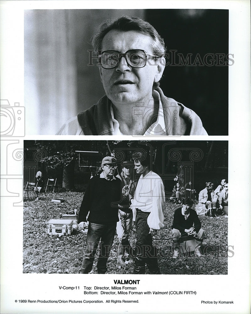 1989 Press Photo Valmont Milos Forman Colin Firth- Historic Images