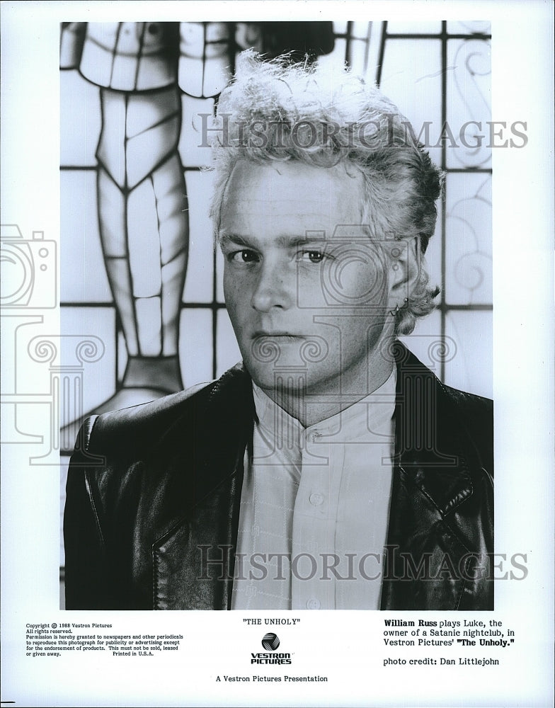 1988 Press Photo William Russ The Unholy movie- Historic Images