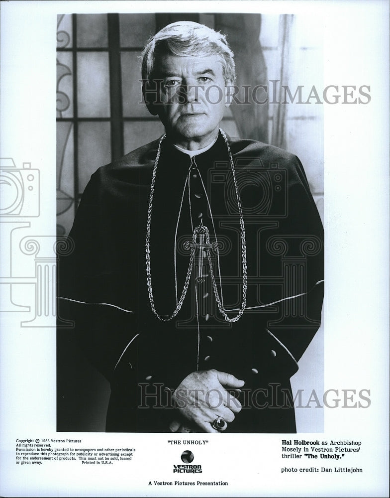 1988 Press Photo Hal Holbrook The Unholy Movie- Historic Images