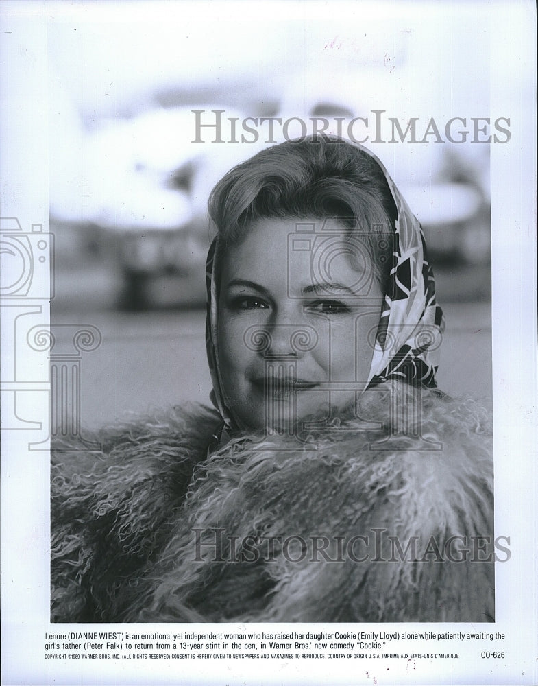 1989 Press Photo Cookie Film Actor Dianne Wiest Character Portrait As Lenore- Historic Images