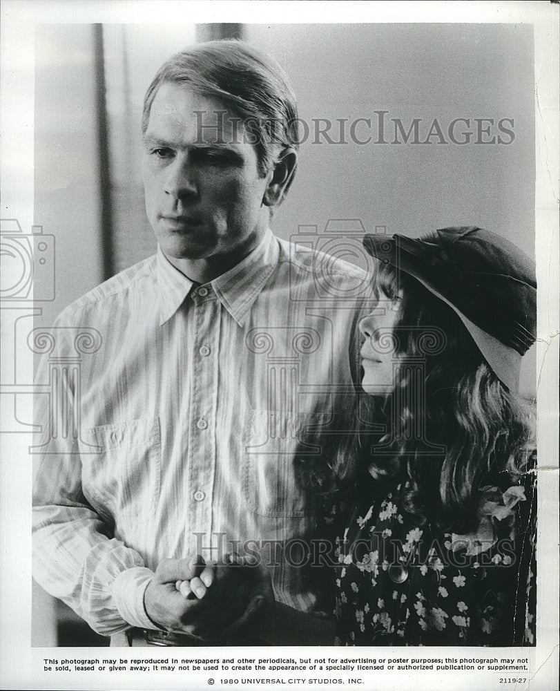 1980 Press Photo Coal Miner&#39;s Daughter Film Tommy Lee Jones Sissy Spacek Scene- Historic Images