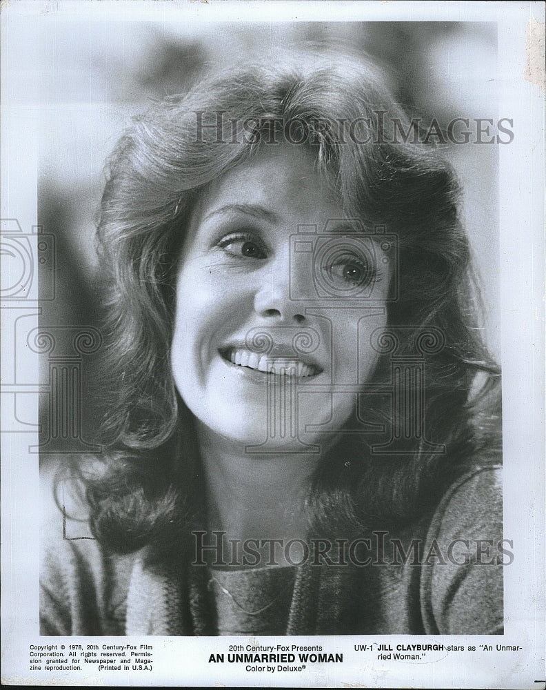 1978 Press Photo Actress Jill Clayburgh in "An Unmarried Woman"- Historic Images