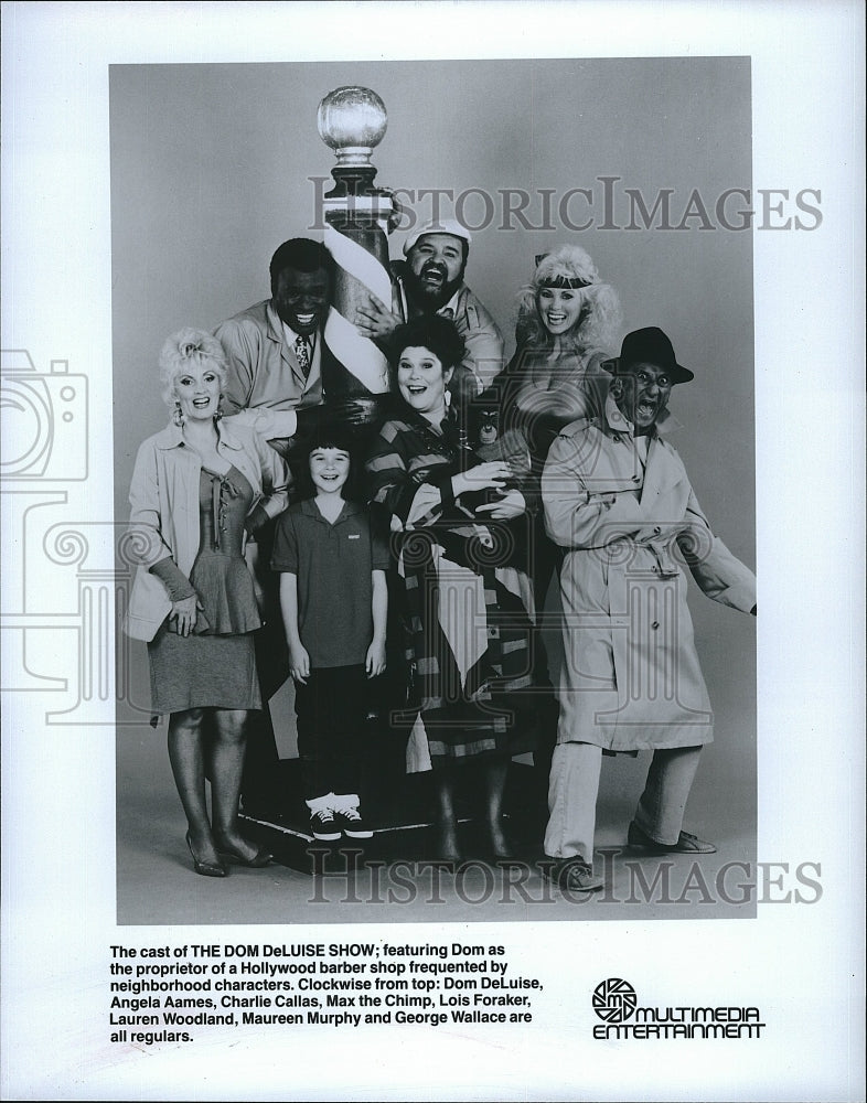1987 Press Photo Cast of "The Dom DeLuise Show"- Historic Images