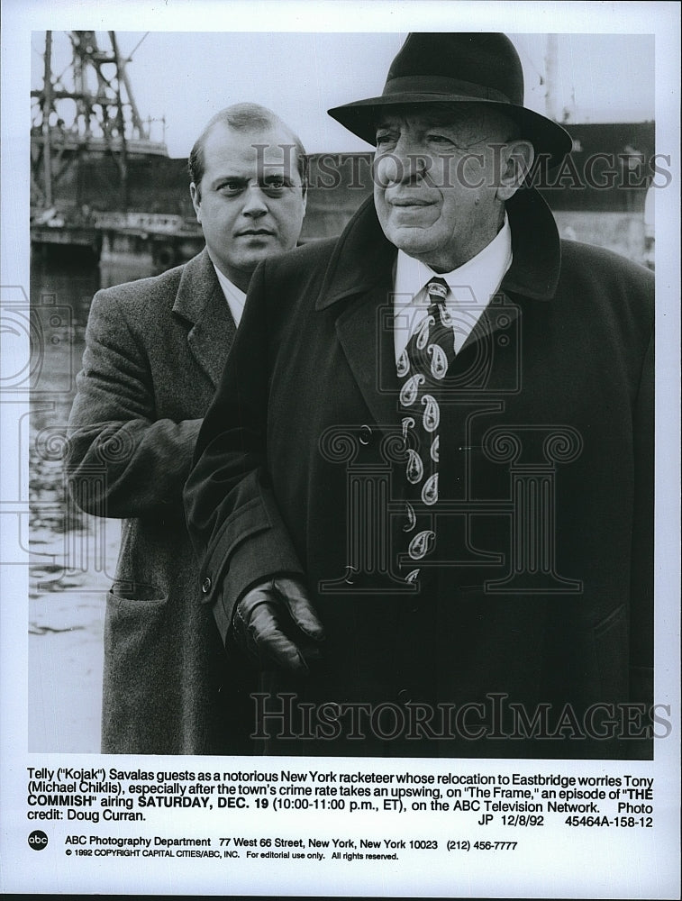 1992 Press Photo Telly Savalas and Michael Chiklis in TV series &quot;The Commish&quot;- Historic Images