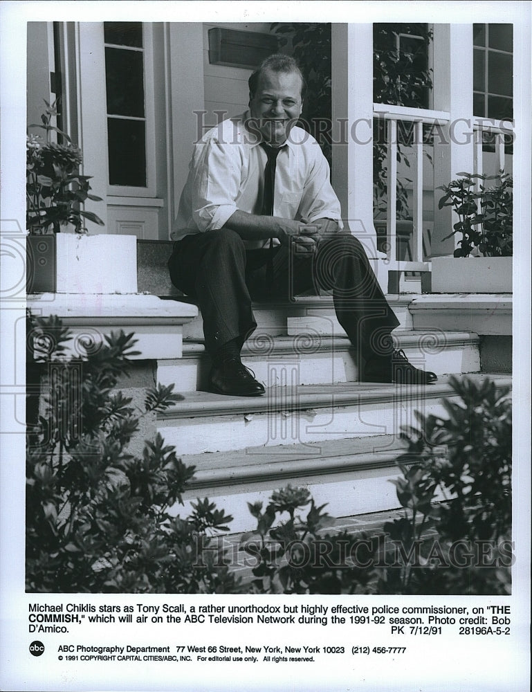 1991 Press Photo Michael Chiklis  played as Tony Scali in ABC-TV &quot;The Commish&quot;.- Historic Images