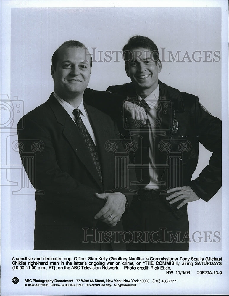 1993 Press Photo Geoffrey Nauffts and Michael Chiklis  in ABC-TV &quot;The Commish&quot;. - Historic Images