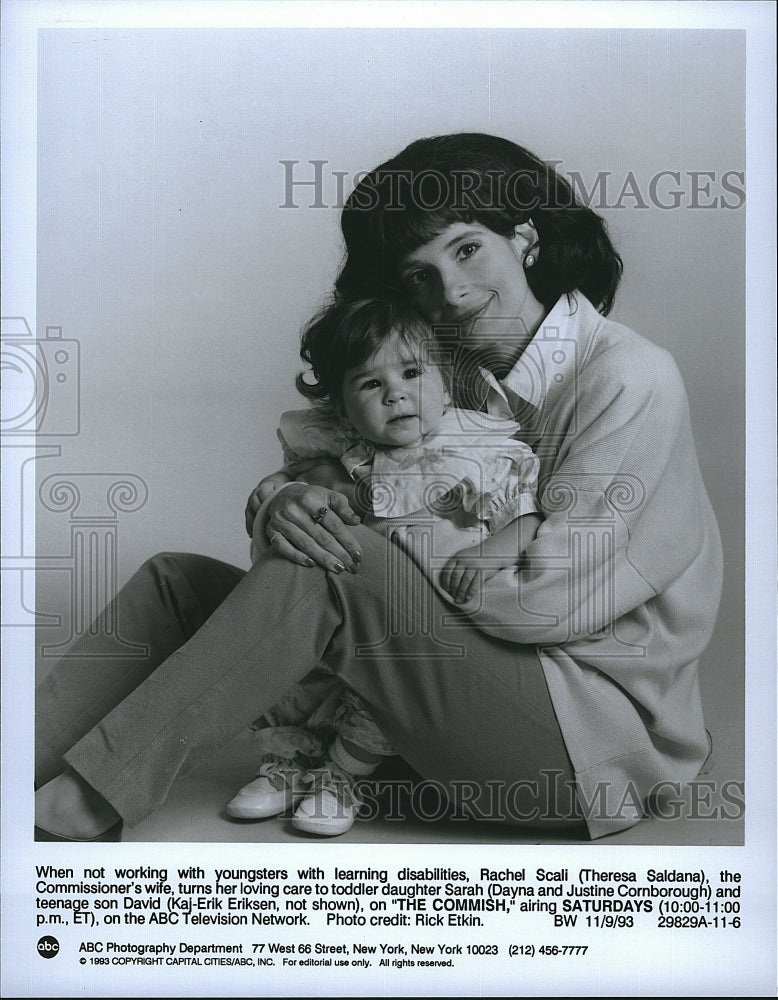 1993 Press Photo Theresa Saldana played as Rachel Scall in &quot;The Commish&quot;.- Historic Images