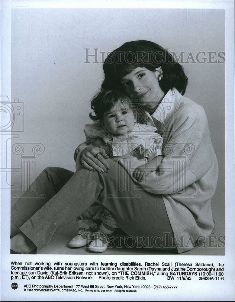 1993 Press Photo Theresa Saldana played as Rachel Scall in "The Commish".- Historic Images