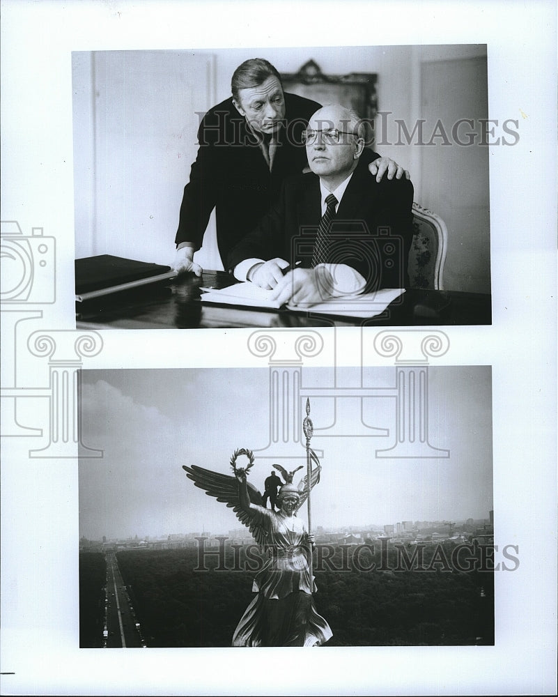 Press Photo Otto Sander & Mikhail Gorbatchev stars in "Faraway, So Close"- Historic Images