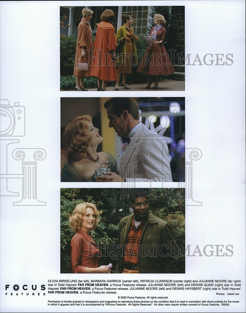 2002 Press Photo Julianne Moore, Dennis Quaid, Dennis Haysbert &amp; Patricia Haynes- Historic Images