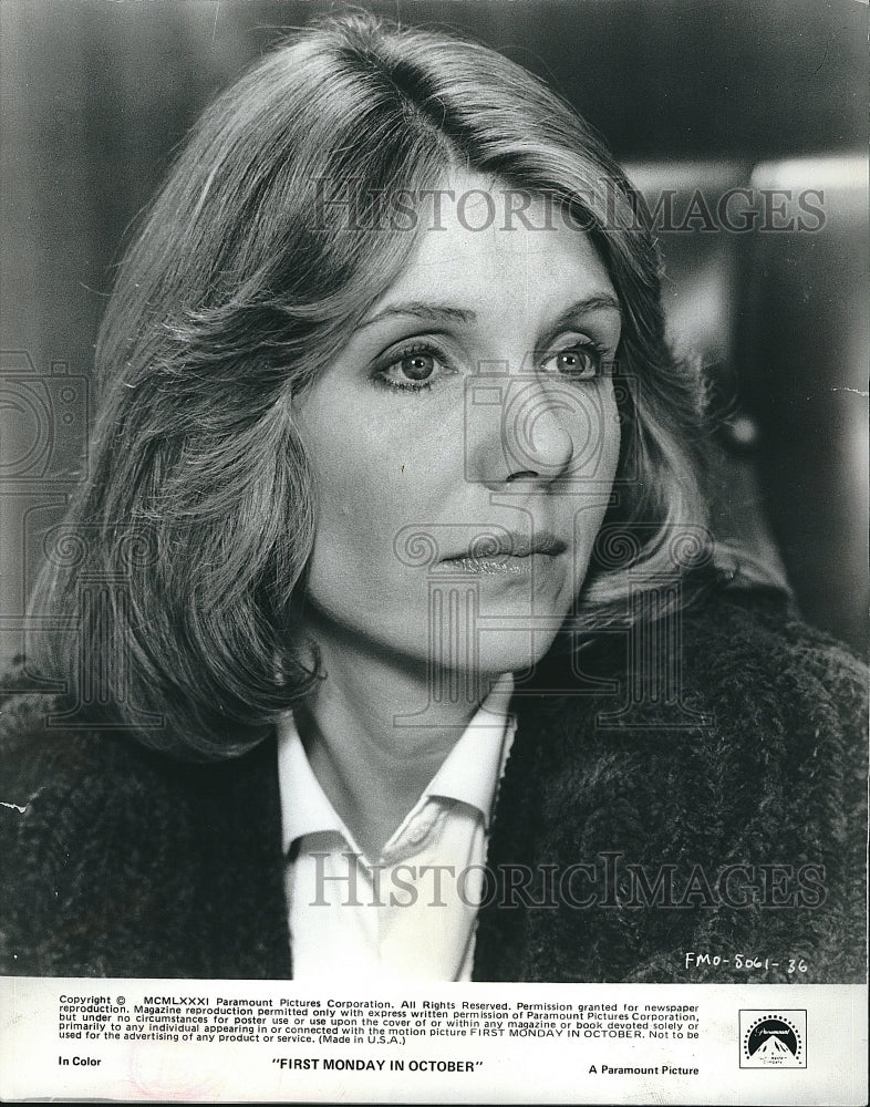 1981 Press Photo Jill Clayburgh American Actress First Monday In October Movie- Historic Images