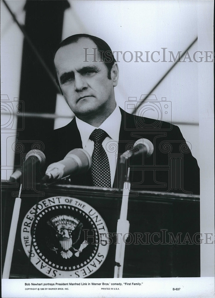 1980 Press Photo Bob Newhart American Actor First Family Comedy Movie Film- Historic Images