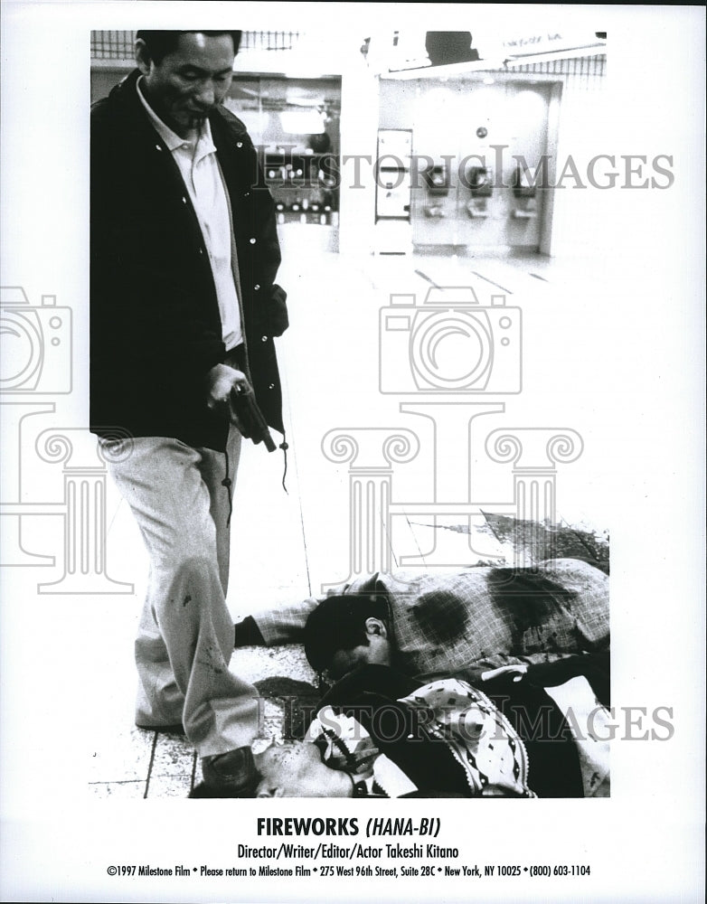 1997 Press Photo Fireworks Director/Writer/Editor/Actor Takeshi Kitano- Historic Images