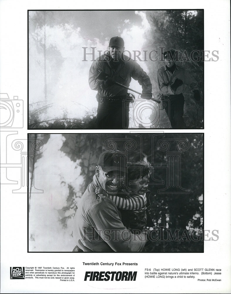 1998 Press Photo Howie Long &amp; Scott Glenn Star In &quot;Firestorm&quot;- Historic Images