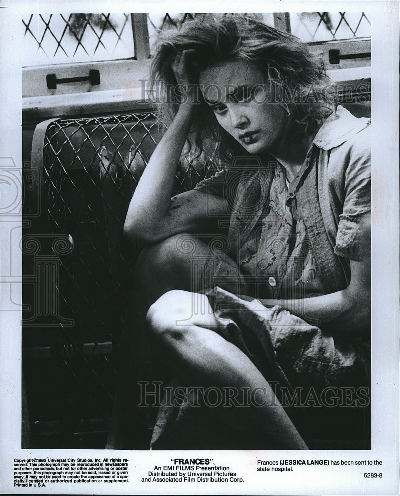 1982 Press Photo Jessica Lange American Actress Stars In Frances Drama Movie- Historic Images