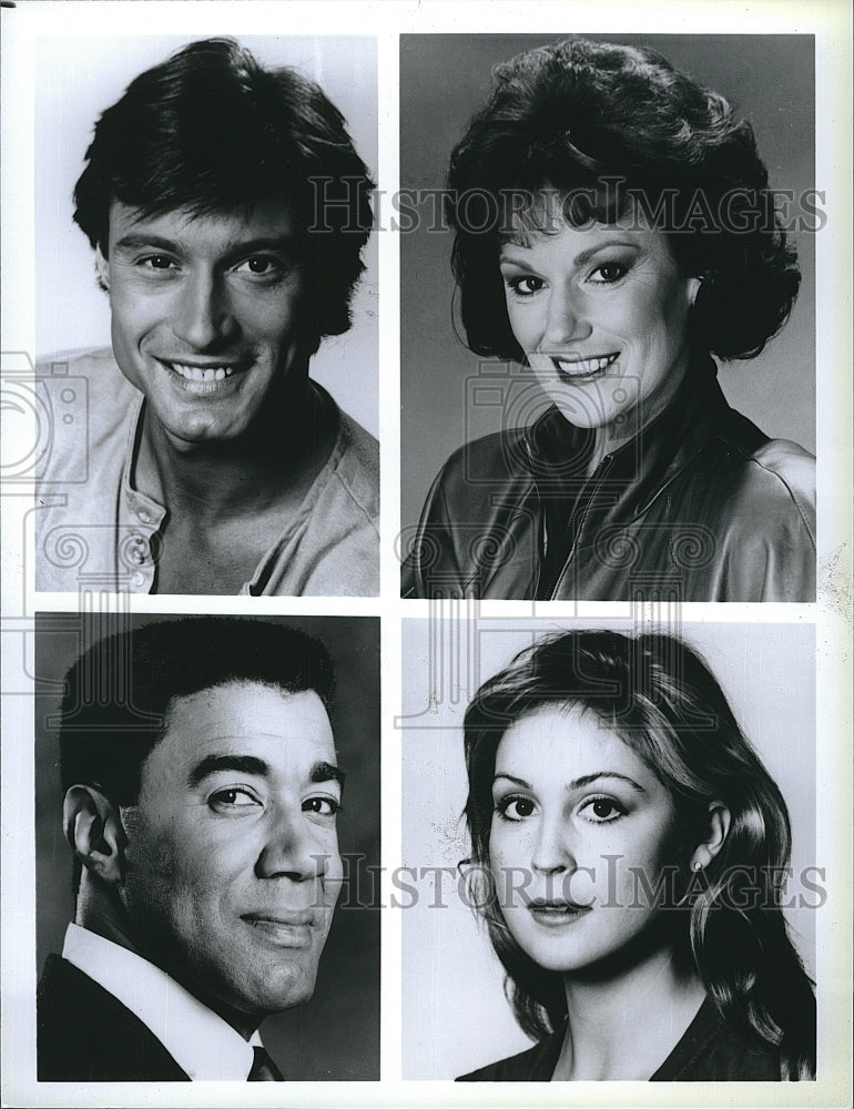 1989 Press Photo Anthony Addabbo, Barbara Rhoades, Rick Fitts &amp; Kelly Rutherford- Historic Images