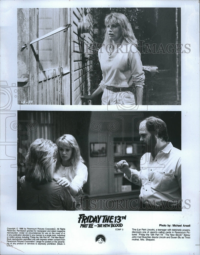 1988 Press Photo Lar Park Lincoln in "Friday The 13th Part VII - The New Blood"- Historic Images