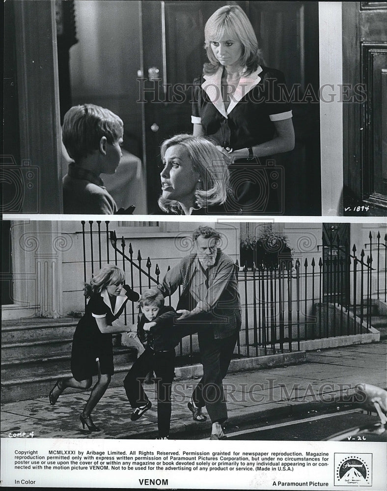 1981 Press Photo A Woman Speaks To A Child In A Scene From &quot;Venom&quot;- Historic Images