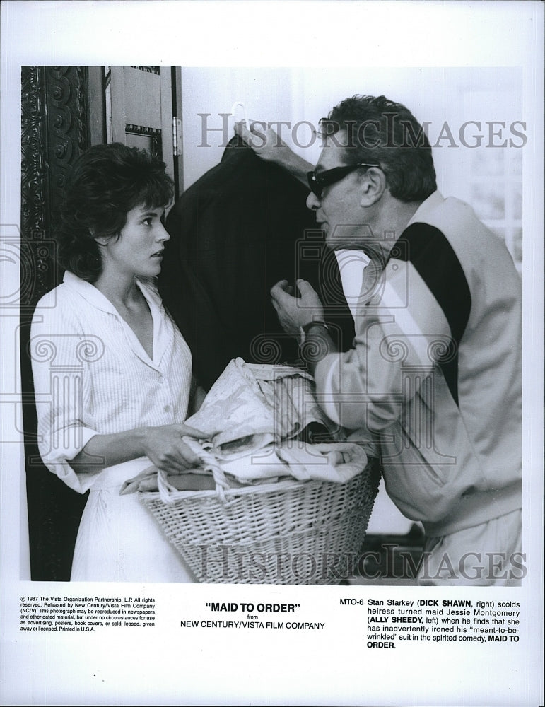 1987 Press Photo Dick Shawn &amp; Ally Sheedy star in &quot;Maid To Order&quot;- Historic Images