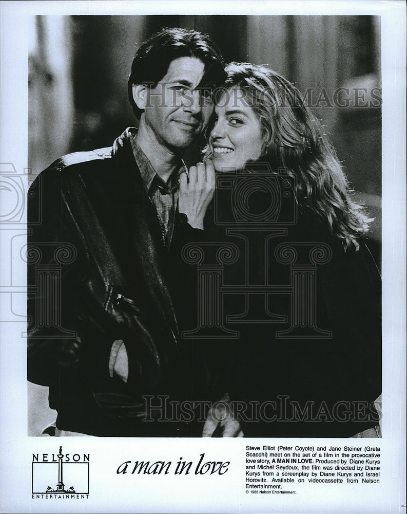 1988 Press Photo Peter Cayote and Greta Scacchi in &quot;A Man In Love&quot;.- Historic Images